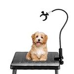 Pet Hair Dryer Holder 360 Degrees Rotatable Hands-free Hair Dryer Stand Aluminum Alloy Gooseneck Dog Cat Grooming Table Hair Dryer Clip Holder with Clamp Mount