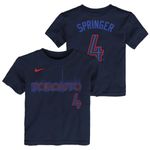 Kids Blue Jays George Springer Navy 2024 City Connect Name & Number T-Shirt - 3 Size Groups (CA/US, Age, 5 Years, Midnight Blue)