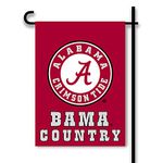 BSI NCAA Alabama Crimson Tide 2-Sided Country Garden Flag, One Size, Team Color, White