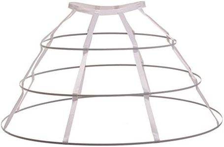 GRACEART Crinoline Hoop Cage Skirt Pannier White