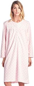 Casual Nights Women's Long Sleeve Micro Fleece Cozy Floral Nightgown - Pink - 3X-Large