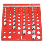 Nut And Bolt Thread Checker, 34 Holes Aluminum Alloy Standard Size Inch And Metric Thread Identifier Gauge, Quickly Identifying Nut And Bolt, Professional Bolt Sizer Measuring Tool