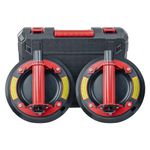 JUYLTOOL 2 Pack 8.2" Glass Suction Cups with Metal Handle and Carrying Case|Max Load 200KG,Glass Suckers Lifters,Tile Suction Lifter,Suckers for Glass/Window/Tile