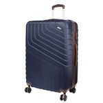 Rocklands Lightweight 4 Wheel ABS Hard Shell Luggage Suitcase TSA Approved Lock - Paddington (Blue, Large (H77xW52xD30 cm))