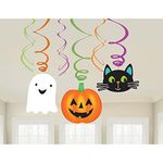 Amscan 9907448 - Halloween Friends Party Hanging Swirl Decorations - 6 Pack