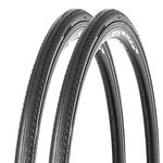 Ralson 700X23C | City Bicycle Nylon Black Tyre | Side Grooves for Stable Cornering | R-3153 Pack of 2