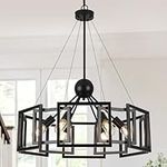 CWarmozy 24.4'' Black Chandelier fo