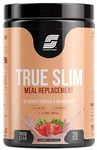 Sparkfusion True Slim Protein Powder Meal Replacement Shake | For Weight Control And Management |23 gm Protein With 8 Ayurvedic Superfood | Sugar Free | For Men and Women (Strawberry & Cream, 1000 g)