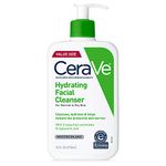 CeraVe Hydrating Facial Cleanser 16 oz for Daily Face Washing, Dry to Normal Skin