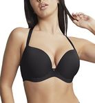 Cleo Women's Faith Molded Plunge Bra, Noir, 38H