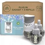 Air Wick|Crisp Linen & Lilac|Plug in Electrical Air Freshener Starter Kit |1 Gadget & 3 Refills| Lasts up to 300 Days