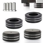 Tertullus 4 Pcs Speaker Feet, 58x22mm Speaker Spikes Hifi Isolation Feet Aluminum Stand Speakers Spikes Audio Pads Turntable Feet for Hifi Amplifier/speaker/turntable/player (Black)