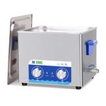 Commercial Ultrasonic Cleaner-DK SONIC 15L Sonic Cleaner with Heater Basket for Jewelry,Denture,Coins,Metal Parts,Carburetor,Fuel Injector,Record,Circuit Board,Brass etc(15L,220V)