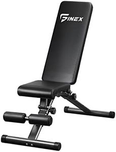 FINEX Weight Bench - 4+5 Adjustable Foldable FID Bench Flat Incline Decline Weight Press, 200KG Load Capacity, Fullbody Exercise Workout Dumbbell Bench for Home Gym