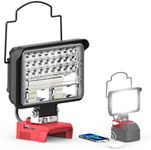 Ecarke Portable LED Work Light for Milwaukee m18 18v Battery, LED Flood Light 4800 Lumens of Brightness with USB&Type C Charging Port & Low Voltage Protection,Cordless Work Light (Bare Tool Only)