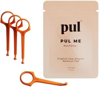 PUL Clear Aligner Removal Tool Compatible with Invisalign Removable Braces & Trays, Retainers, Dentures and Aligners - Hygienic Oral Care Accessory, Personal Orthodontic Supplies - Orange (Pack of 4)
