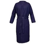 HOMELEVEL Pique bathrobe travel bathrobe 100% cotton women and men dressing gown kimono sauna dressing gown travel dressing gown piquee waffle pique women men