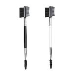 Eyebrow Brush, 2 Pcs Double-Sided Eyebrow Brush, Double-ended Eyelash Comb, Eyelash Brush, Eyelash Separator, Makeup Tool, for Modifying Eyebrows and Eyelashes