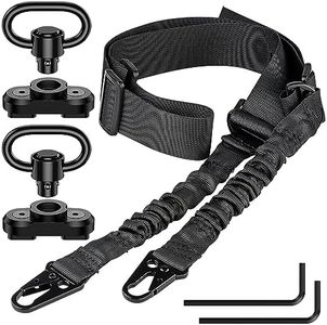 CVLIFE Rifle Sling Two-Point Sling Adjustable Length Gun Sling for Rifle with 2 Pack 1.25” Sling Swivel for M-Rail