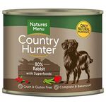 Natures Menu Country Hunter Dog Food Can Full Flavoured Rabbit Can (6 x 600g)