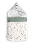 haus & kinder 3 in 1 Baby Sleeping Bag & Carry Nest | Cotton Bedding Set for Infants & New Born Baby | Portable/Travel & skin friendly | 0-6 Months (Whimiscal Woodland)