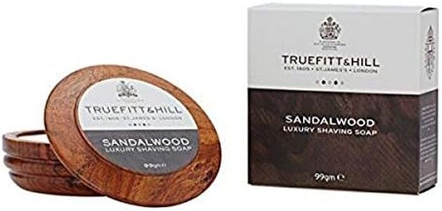 TrueFitt & Hill 99g Sandalwood Luxury Shaving Soap in Wooden Bowl