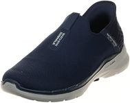 Skechers Men's 216278 NVY Sneaker, Navy Textile/Navy Synthetic/Navy Trim, 9.5 UK