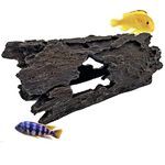 Large 35cm Log Drift Wood Cave Hide Hole Artificial Polyresin Aquarium Ornament Aquatic Model Decoration Fish Tank Marine Decor Ornaments