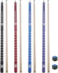 POCUSTIK Pool Cues Set of 4, 58" 2-