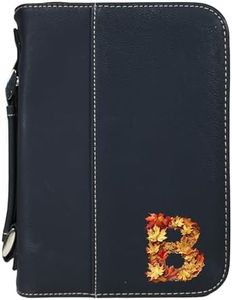 Daphne's Curations Personalized Vegan Leather Zippered Bible Cover – Custom Engraved Scripture Journal Case with Handle, Pen Holder & Pocket – Fits Large & Medium Bibles