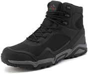NORTIV 8 Men's JS19005M Black Waterproof Snow Winter Hiking Boots Outdoor Trekking Mountaineering Shoes Size 9 US / 8 UK