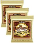 Ernie Ball Earthwood Light 80/20 Bronze Sets.011 - .052 (3 Pack)