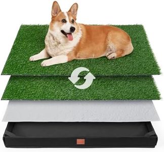 LOOBANI Grass Pads for Dog, 21.6*33.4 in Dog Turf Potty Outdoor Indoor, Puppy Pee Grass with Lightweight Oxford Cloth Tray for Potty Training