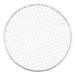 sourcing map 5pcs Round BBQ Grill Net 10.6" Dia Galvanized Iron Flat Barbecue Mesh Mat for Baking Smoking Charcoal Grilling Roasting