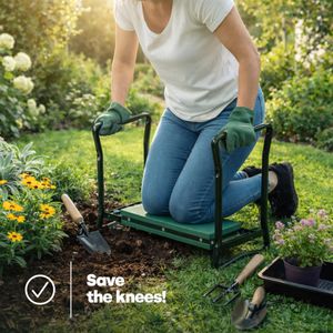 LIVIVO Folding Garden Kneeler Seat – Portable Outdoor Bench