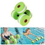 ZZM Foam Dumbbells, Water Aerobics Dumbbell Sports Aquatic Exercise Dumbbells Water Barbells Hand Bars Swimming Training Fitness Equipment 2PCS