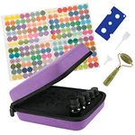 Essential Oil Storage Case, 30 Bottles Essential Oil Carrying Case, Essential Oil Organizer for Multiple Size, Oil Holder with Jade Roller, Oil Opener, Stickers, Funnel and Transfer Pipette, Purple