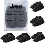 Jron 5 Pairs Premium Reusable Washable Shoe Cover Boot Covers for Contractors (5 Pairs | 14.5-17 For Shoes/US 13.5-16 For Boots, Black)