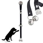 PoochieBells Handcrafted Dog Doorbell for Potty Training – Easy & Quick, Doggie-Safe USA-Made Dog Door Bell with Perfect Sound, Dog Trainer-Recommended for Over 20 Years, Midnight Black Solid