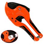 42mm Plastic Pipe Cutter Heavy Duty PPR/PE/PVC Pipe Cutting Tool Tubing Cutter Shears Cuts Multi-Functional Stainless Waste Pipe Cutter Shears Cuts