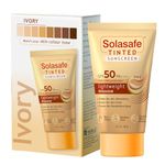 Solasafe Tinted Ivory Sunscreen SPF 50 | Broad Spectrum Protection | Lightweight Formula | Suitable for All Skin Types |