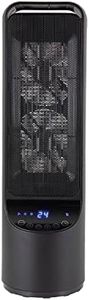 Black+Decker BXSH44007GB Digital Oscillating Ceramic Tower Heater, Remote Control And 12 Hour Timer, 2kW, Black