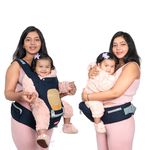 Infantso Hip Seat Baby Carrier with 4 Adjustable Carry Positions, Carrier for 0 to 3 Year Baby, Kangaroo Style Carry Bags for 0 to 2 Years, Baby Carrying Bag for New Born with 100% Cotton Fabric