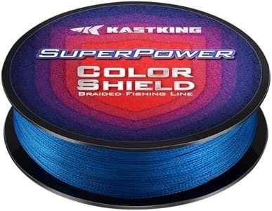 KastKing Superpower ColorShield Braided Fishing Line, Blue, 20LB, 300Yards