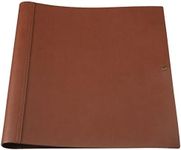 Teling Leather 3 Ring Binder Holds 8.5 x 11 Inch Paper Binder Organizer Vintage Faux Leather Binder Portfolio Folder Planner Binder for Office Home Document Photo Diary Supplies (Chocolate)