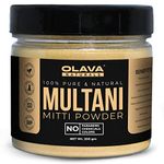 Olava Naturals Multani Mitti Powder for Face Pack - Pure Bentonite Clay for Face Mask Applicaton - Fuller's Earth for glowing skin Face Masks - 200 gm