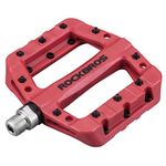 RockBros Lightweight Mountain Bike Pedals Nylon Fiber Bicycle Platform Pedals for BMX MTB 9/16" Red