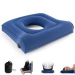 Multifunctional Seat Cushion,Inflatable Head Pillow,Adjustable Donut Pillow,Portable Backrest Cushion:Pressure Relief for Hemorrhoid, Tailbone Pain,Bed Sore 17.5"x17"x3.1"