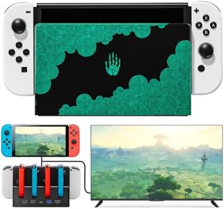 FUNLAB Switch Charger Docking Station with Joypads Charger Compatible with Nintendo, Luminous Switch TV Dock Support 4K/1080P HDMI, Multifunctional Charging Station - 7 LED Colors/USB 3.0/2.0 Ports