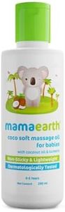 Mamaearth Coco Soft Massage Oil For Babies - 200 ml | Infused with Coconut Oil and Turmeric | Deeply Moisturizes Skin, Soothes Itchiness, Non-Sticky, Dermatologically Tested